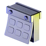 Imagem de um calendário em 3D