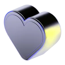 Imagem de um coração em 3D